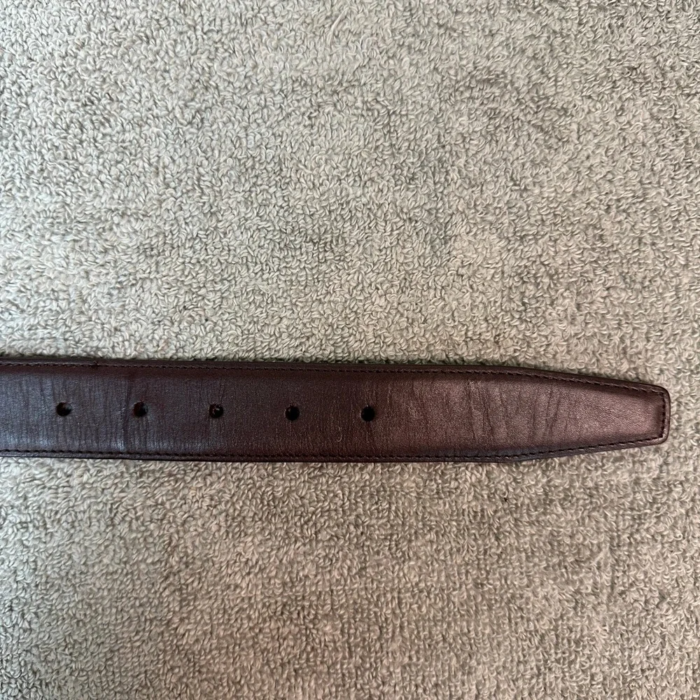 Ike by Ike Behar Mens Brown Genuine Leather Belt Size 42 Silver Buckle 9592049